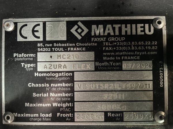 Brugt Azura Mathieu MC210 - Billede 9